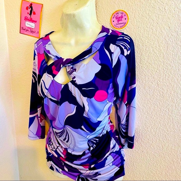 “Jennifer Lopez “ purple Blouse size “ M” - Picture 2 of 14